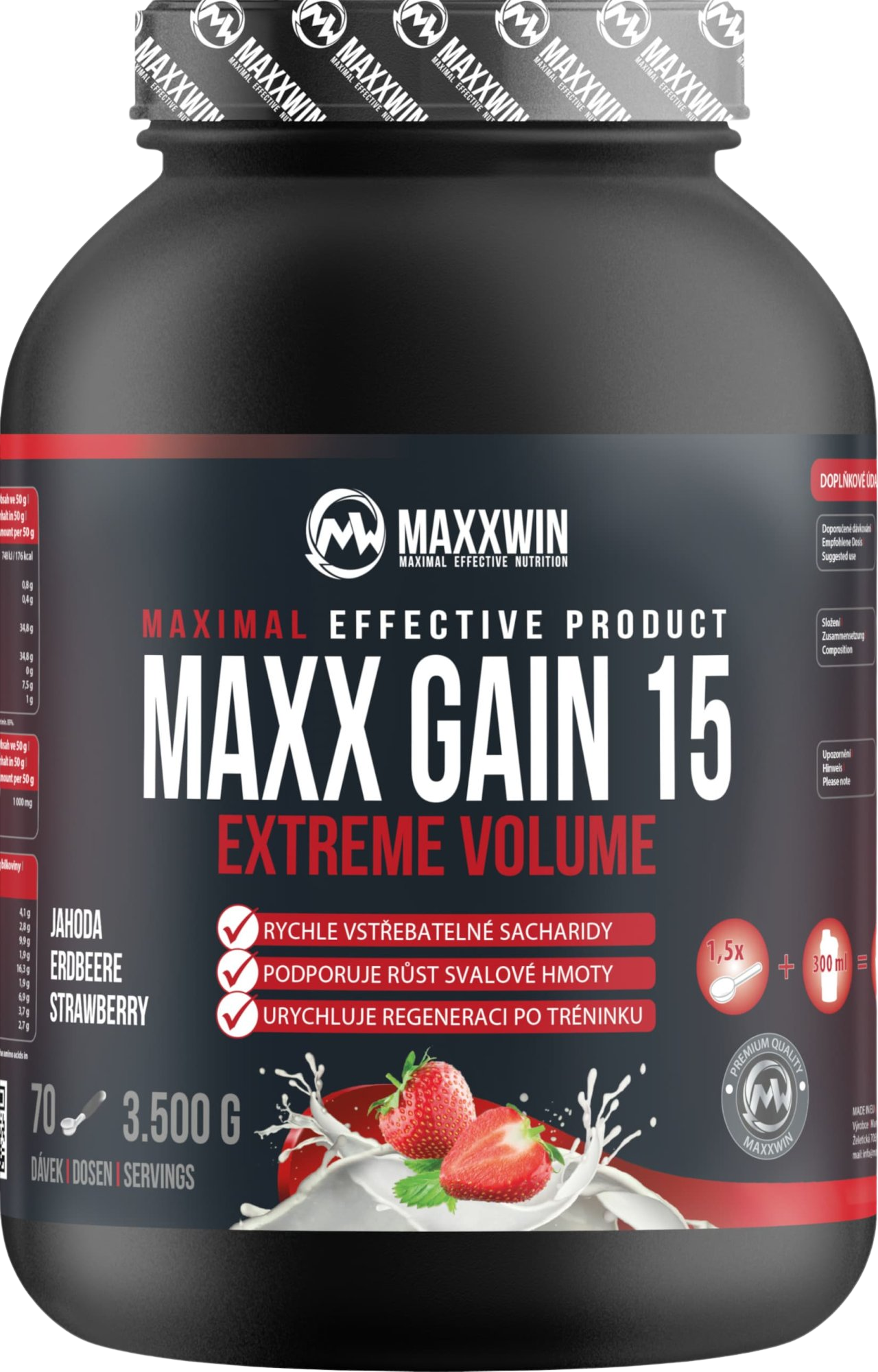 Fotografie Maxxwin Maxx gain 15 jahoda 3500 g