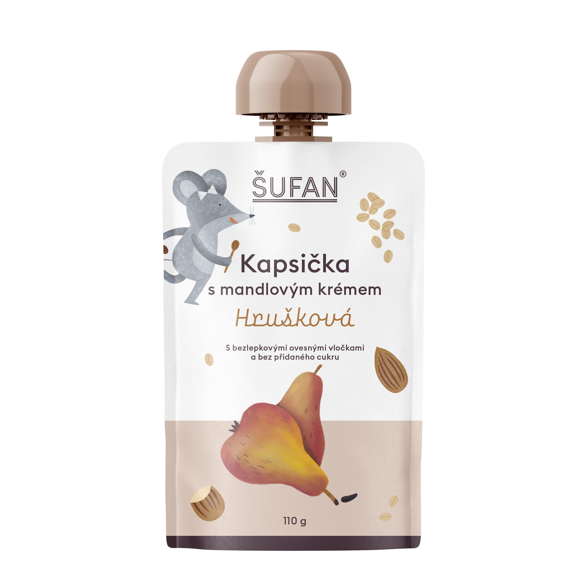 ŠUFAN Kapsička s mandlovým krémem hrušková 110 g