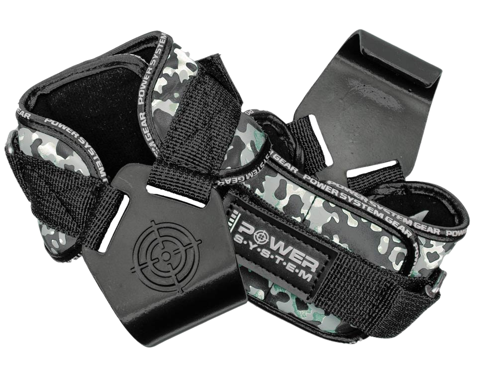 POWER SYSTEM Háky Power Hooks Camo, černo/zelená, vel. XL, 2 ks