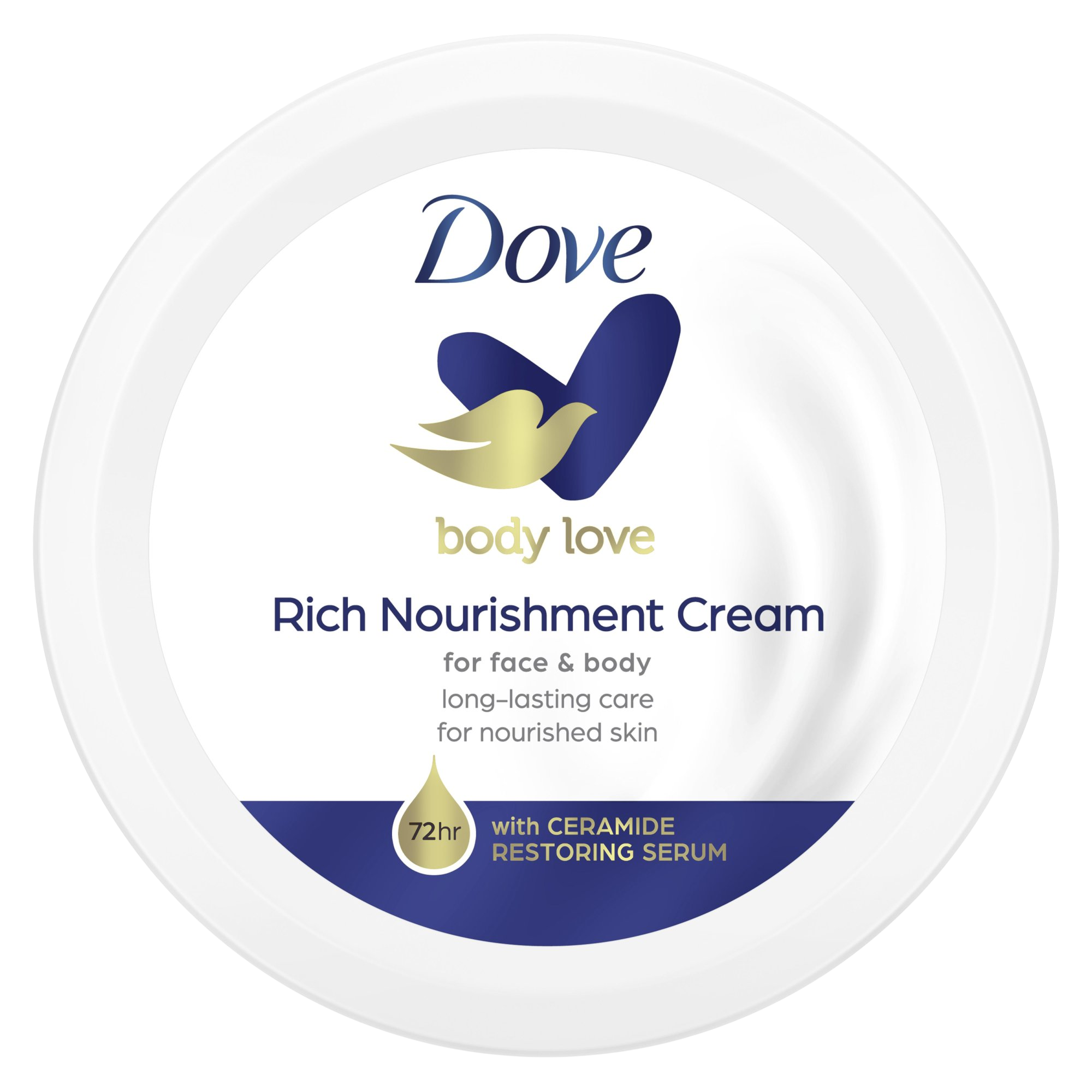 DOVE Body Love Rich Nourishment, krém na obličej a tělo 150 ml