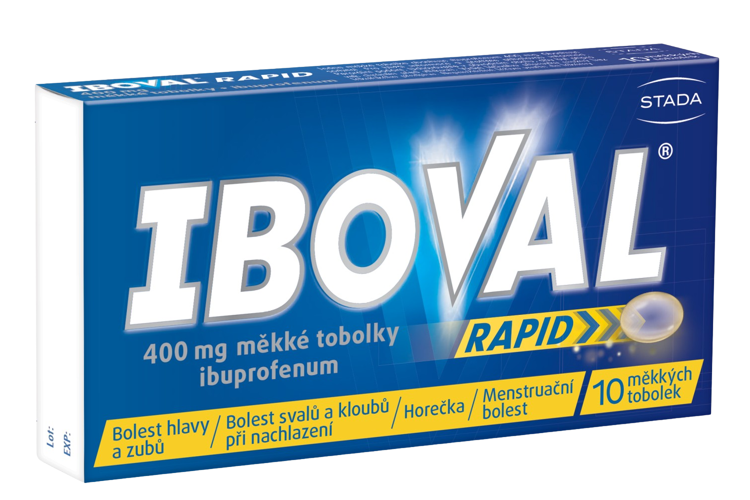 IBOVAL působí proti bolesti, zánětu a horečce 10 měkkých tobolek