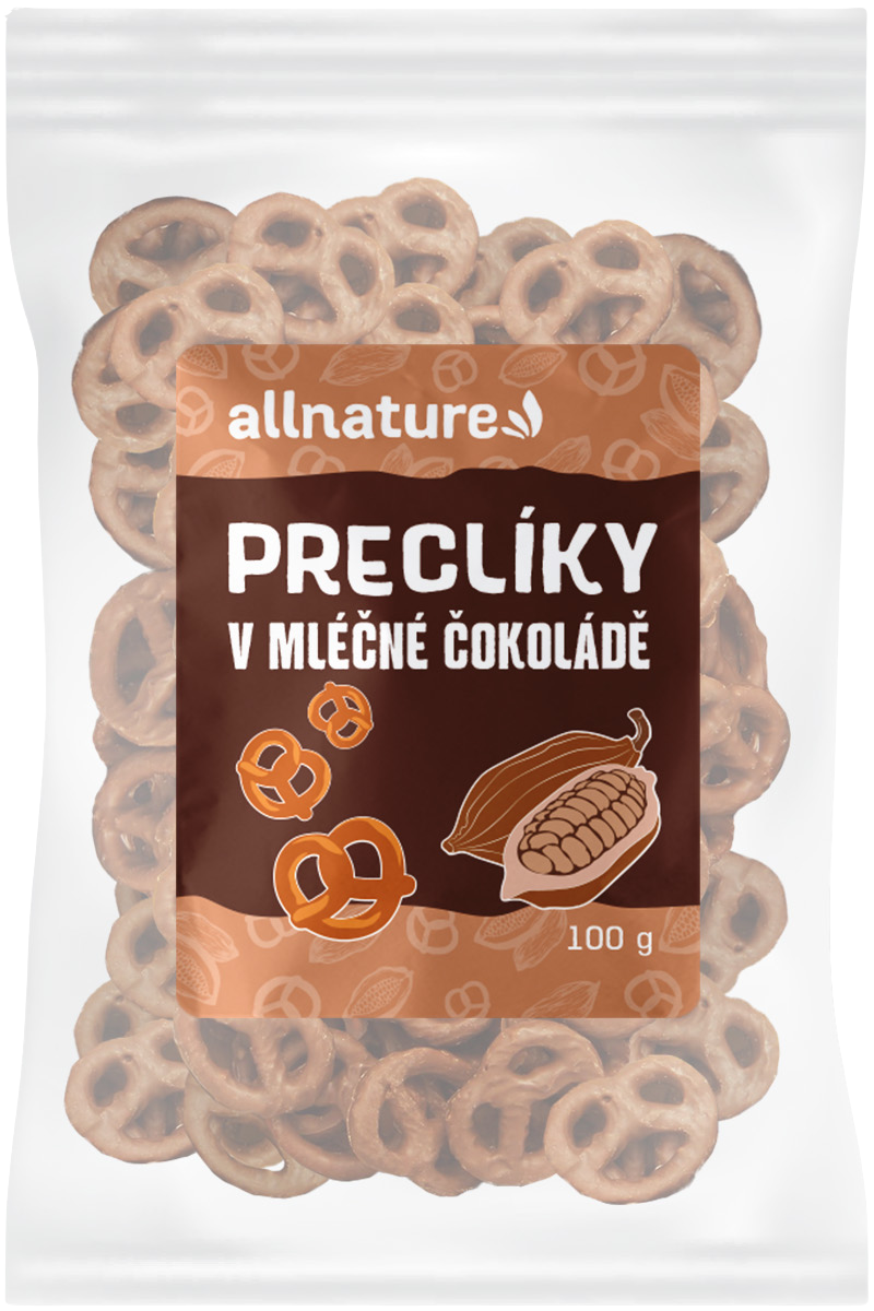 Levně ALLNATURE Preclíky v mléčné čokoládě 100 g