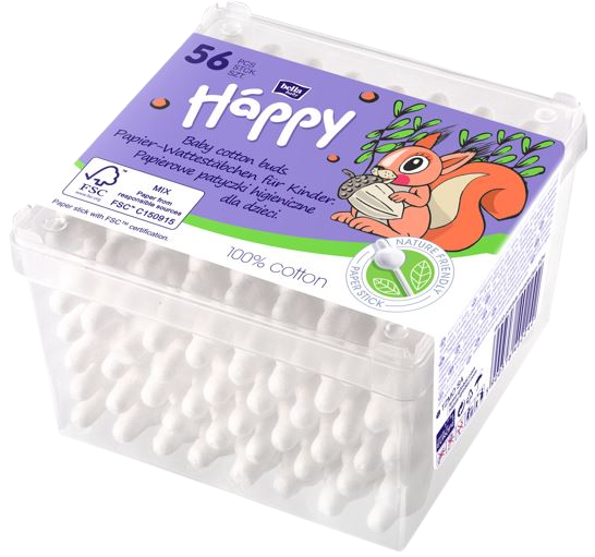 Bella Happy dětské tyčinky do uší 56 ks