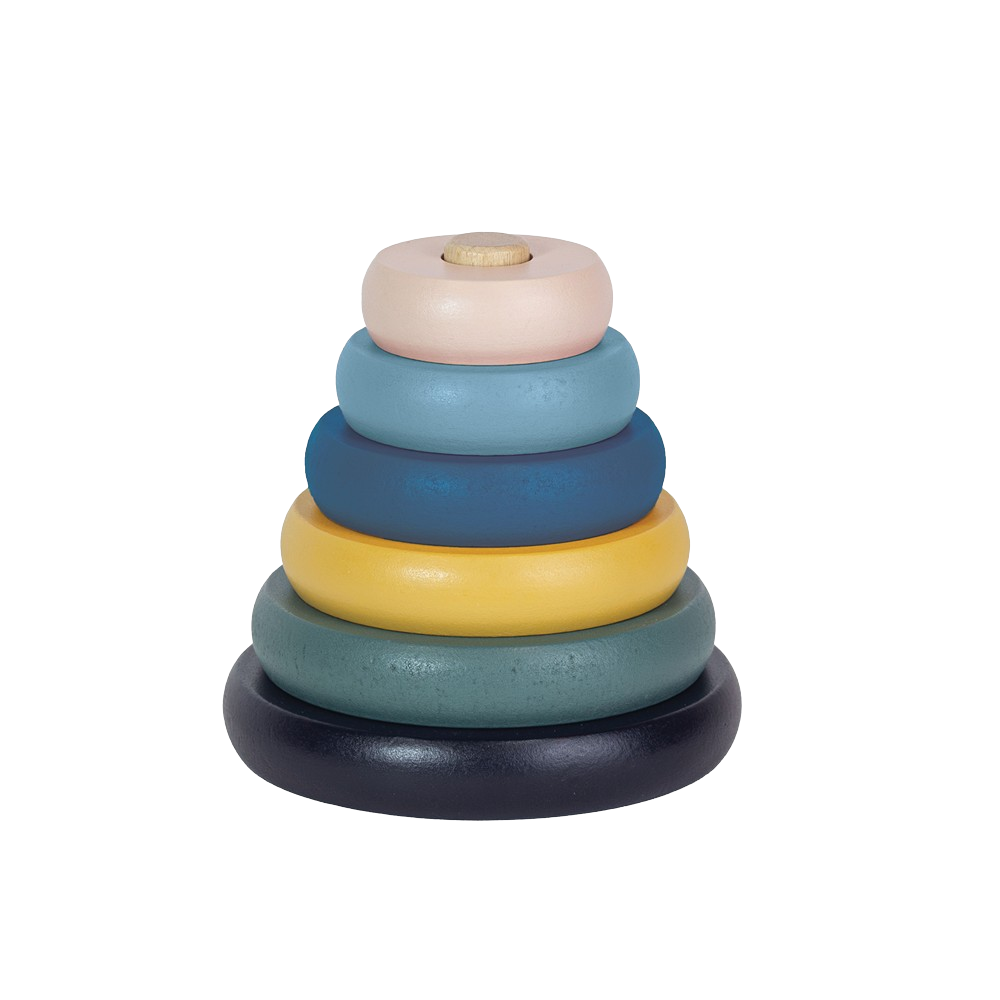 PETITE&MARS Hračka dřevěná skládací Orbit Wood of Mars 36m+ Cosmic Blue