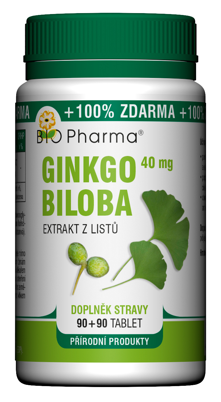 Bio Pharma Ginkgo Biloba 40mg, 2 x 90 tablet