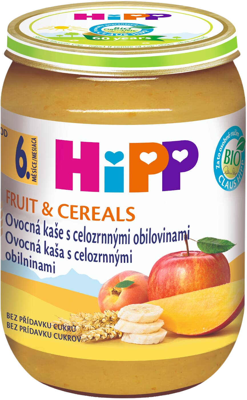 HiPP BIO Ovocná kaše s celozrnnými obilovinami 190 g
