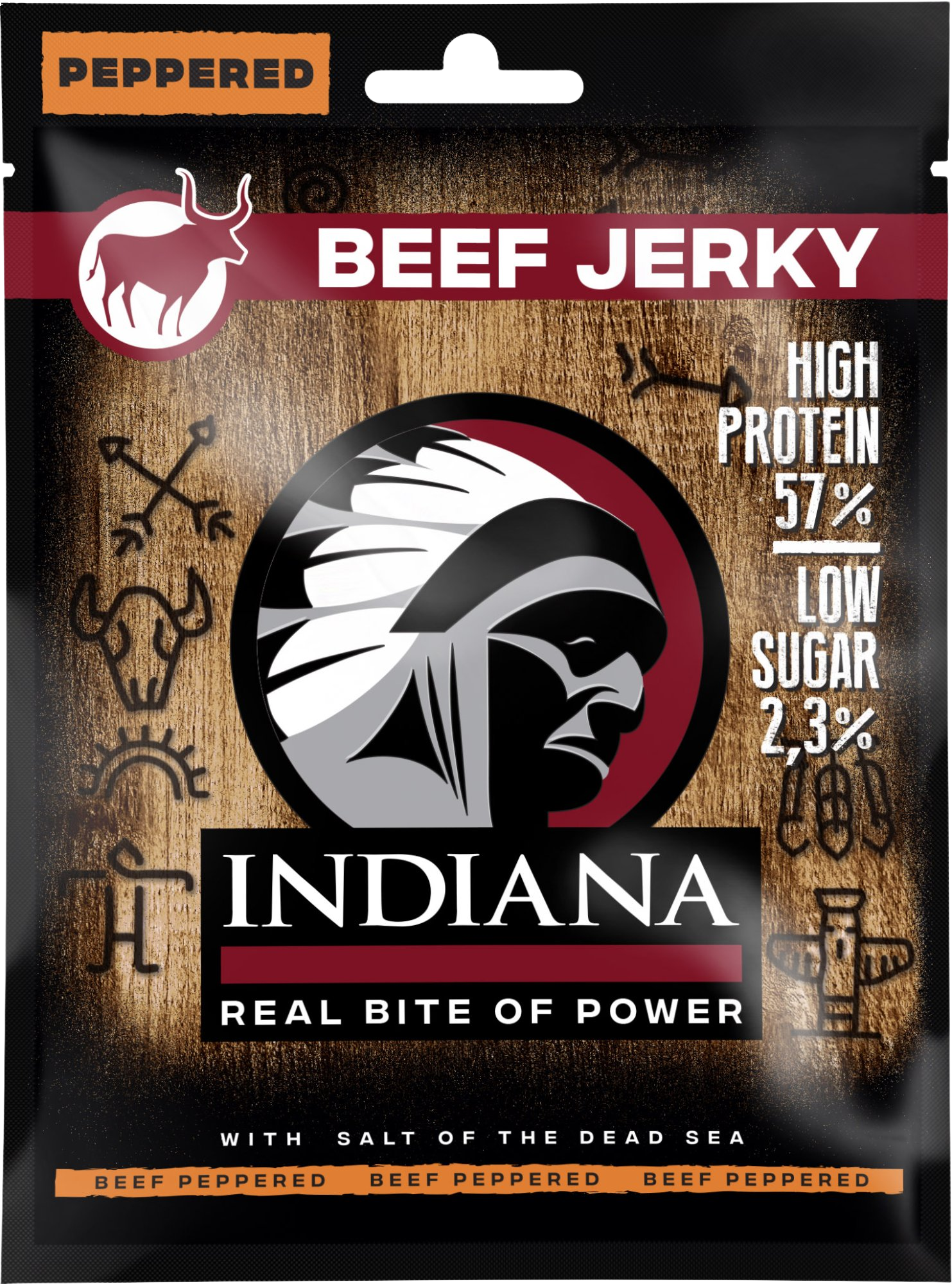 Indiana Jerky Hovězí Peppered 25 g