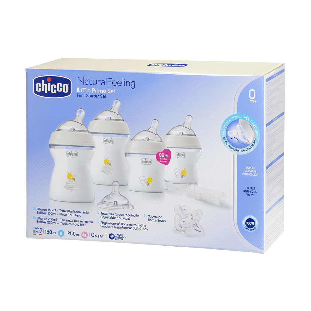 CHICCO Sada novorozenecká startovací Natural Feeling neutral 0m+