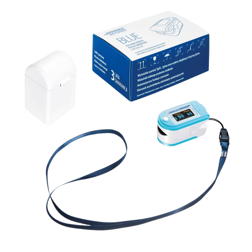 NOVAMA Pulzný oximeter s Bluetooth Respire Blue CMS50D-BT