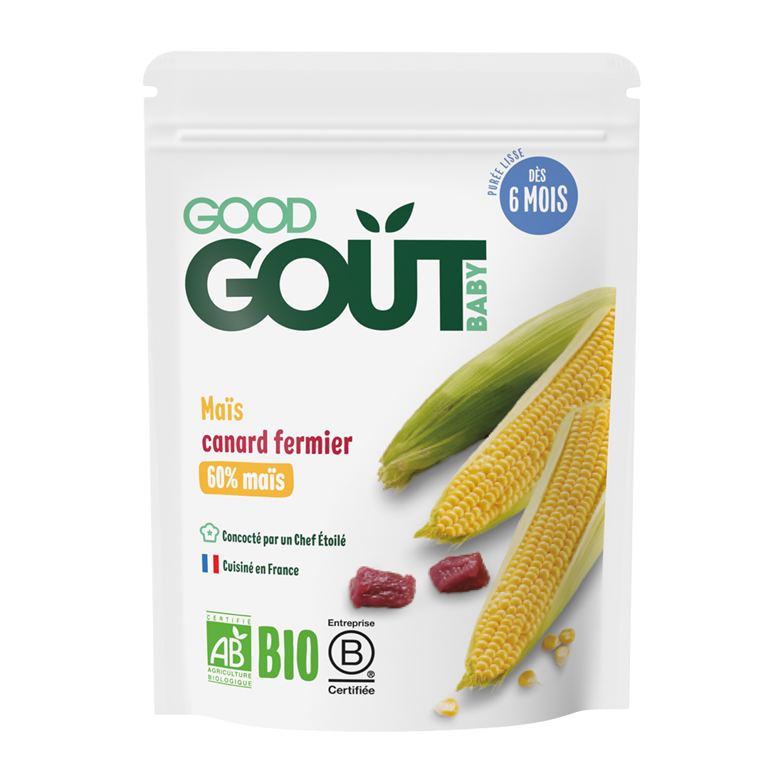 GOOD GOÛT BIO Kukuřice s kachním masem 190 g