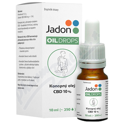 JADON oil drops konopný olej CBD 10% 10 ml