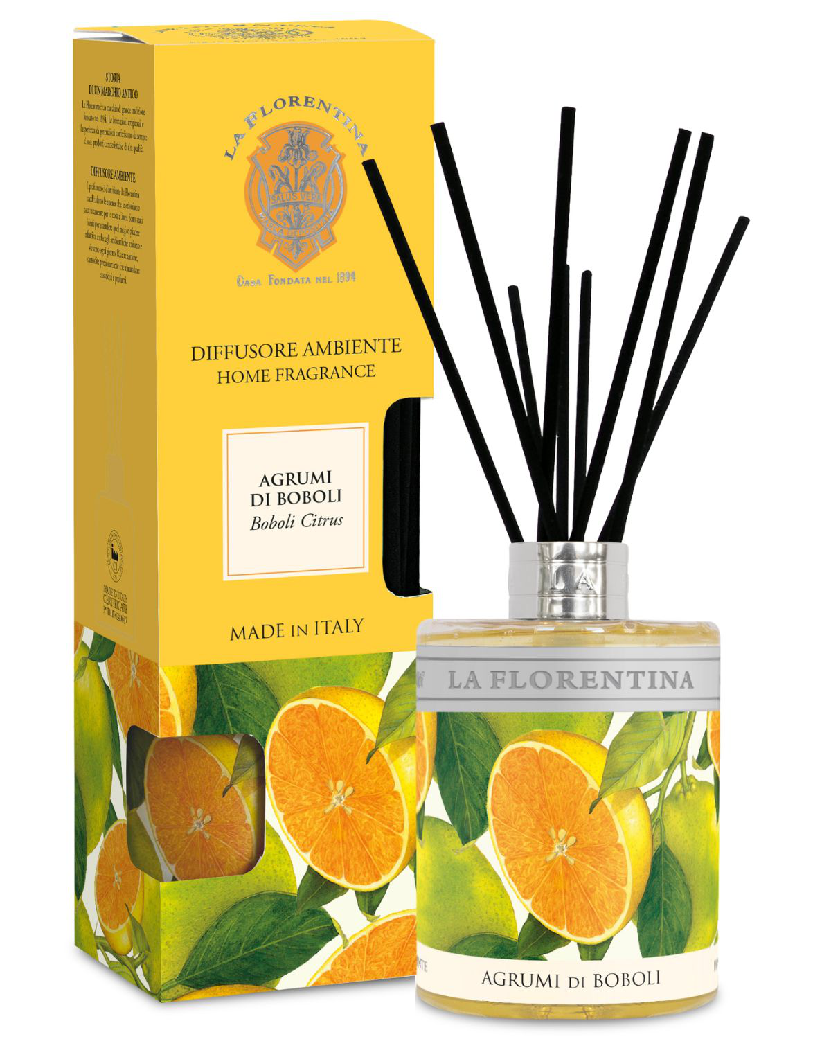 Fotografie LA FLORENTINA Pokojový difuzor Agrumi di Boboli 500 ml