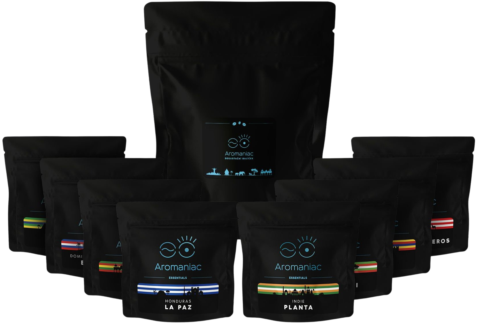 AROMANIAC Degustační balíček Aromaniac Nekyseláč⁸ 8 x 50 g