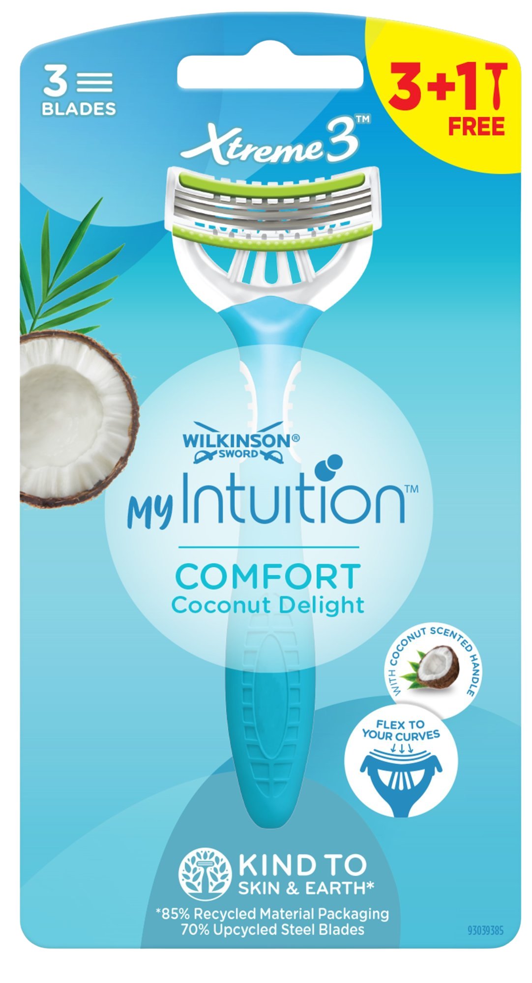 WILKINSON SWORD MY Intuition Comfort Coconut Delight jednorázový holicí strojek 4 ks
