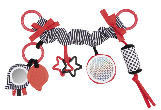 CANPOL BABIES Kontrastní závěsná hračka na kočárek/autosedačku