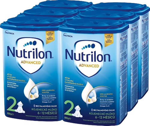 NUTRILON Advanced 2 pokračovací kojenecká mléka 6 x 800 g