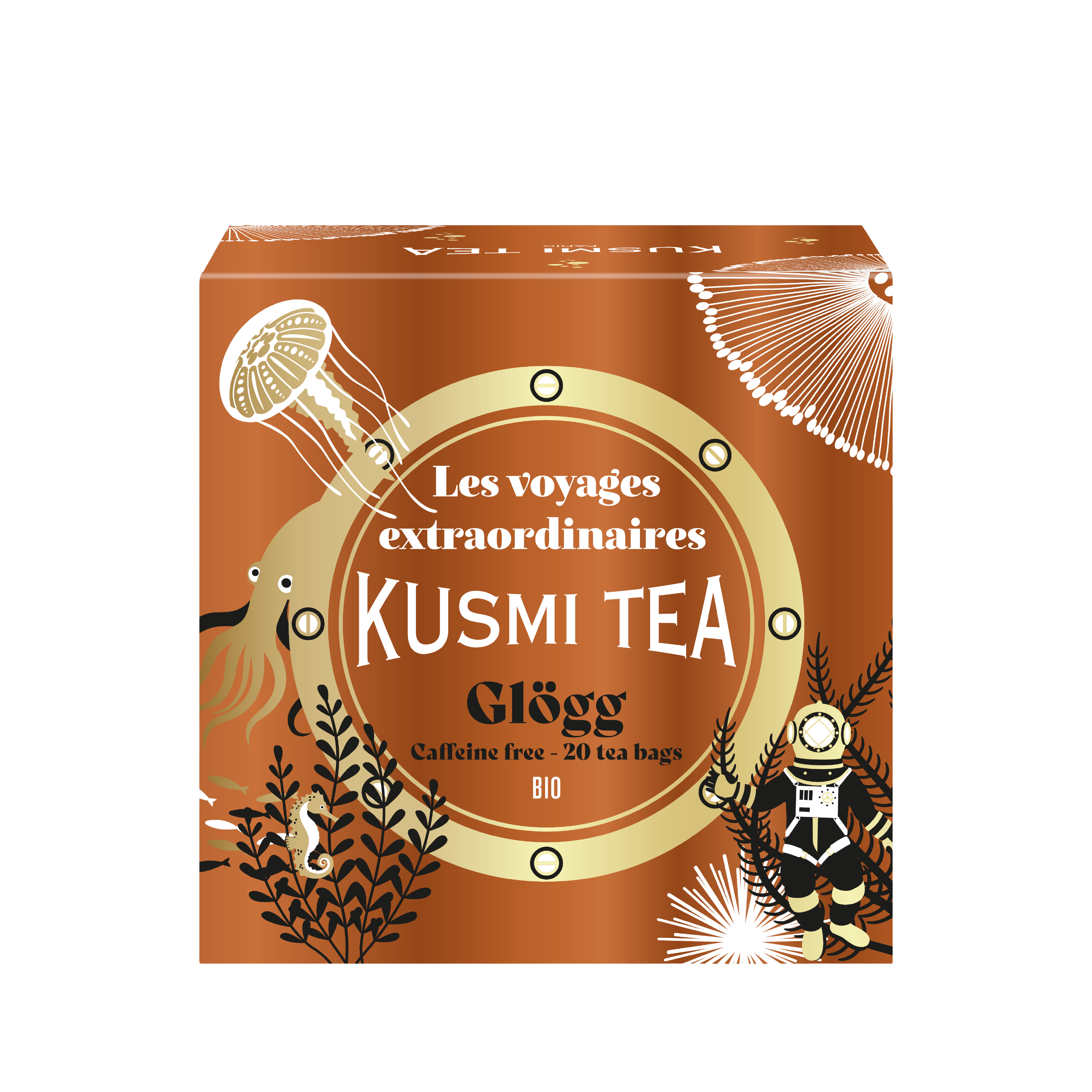 KUSMI TEA Porcovaný ovocný vánoční čaj Glögg Bio 20 sáčků