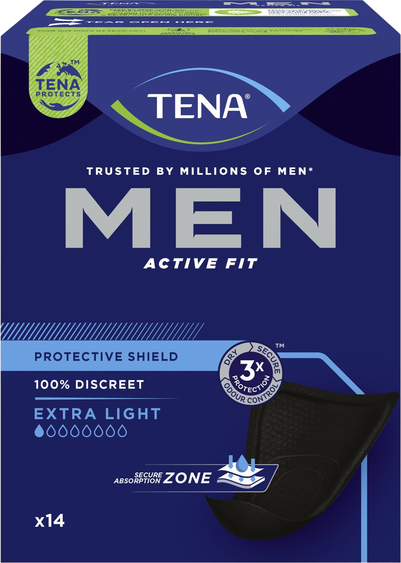 Fotografie Men Protective Shield Extra light Inkontinenční vložka 14 ks