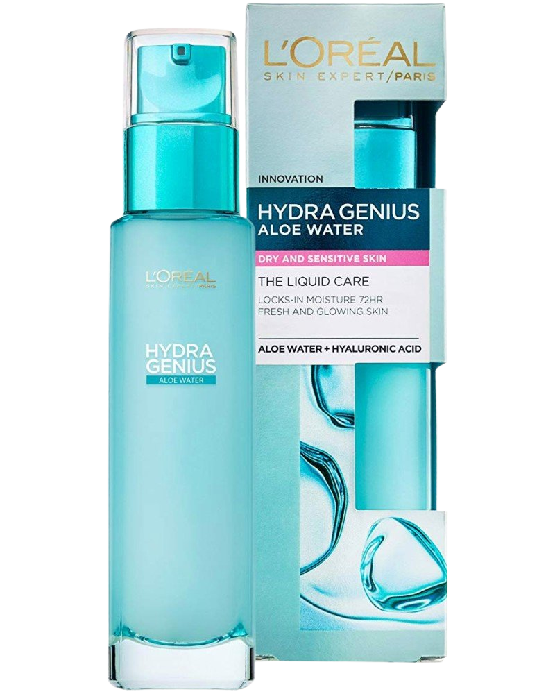 L'ORÉAL PARIS Hydra Genius hydratační denní pleťová péče pro suchou a citlivou pleť 70 ml