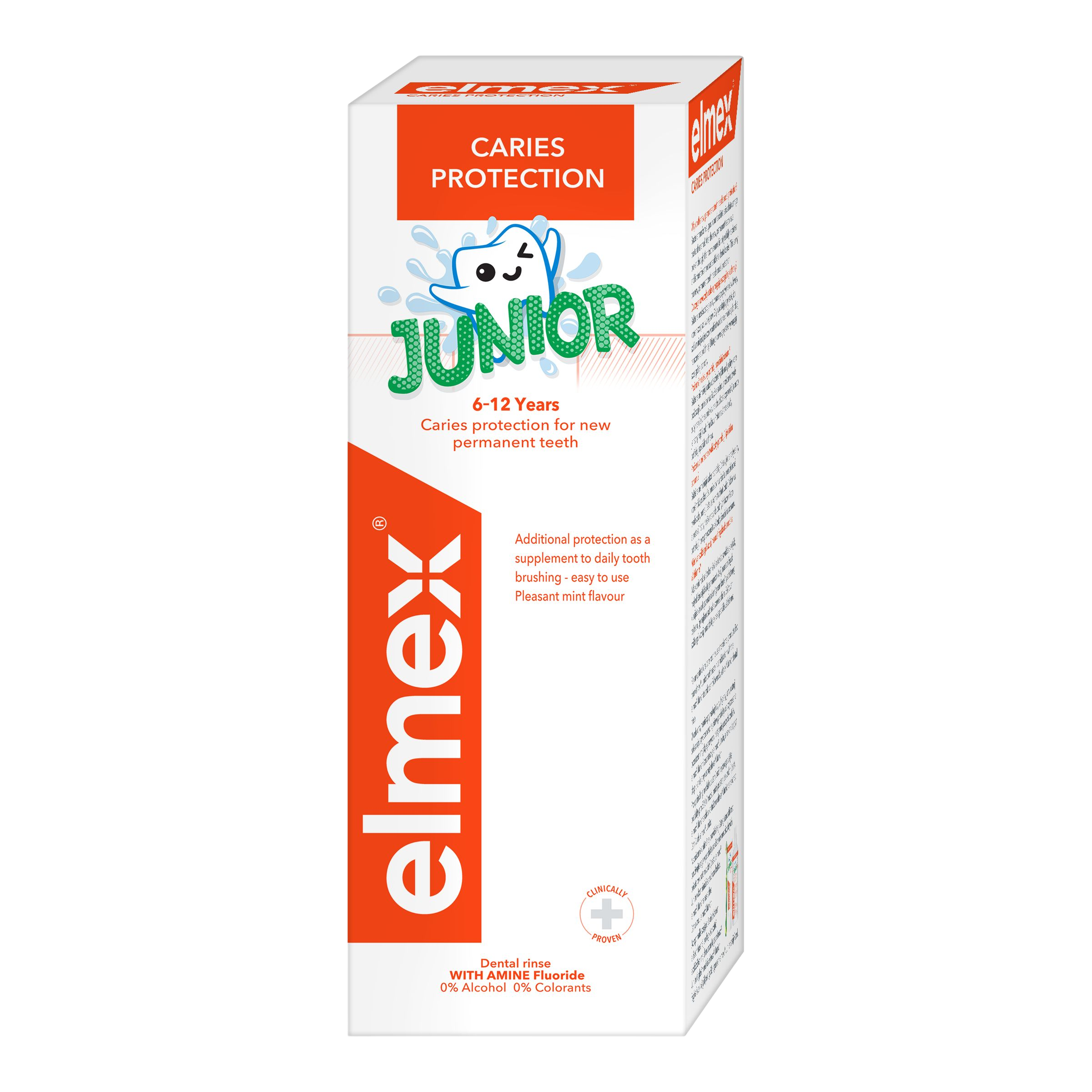 Elmex Junior ústní voda pro děti ve věku 6-12 let 400 ml