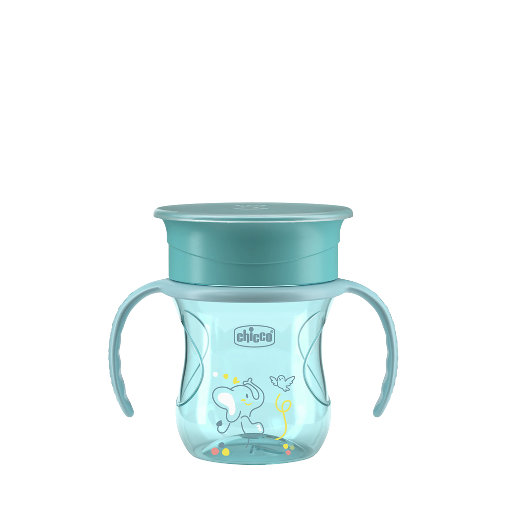 CHICCO Hrneček 360 Perfect X s držadly teal, 12m+ 200 ml
