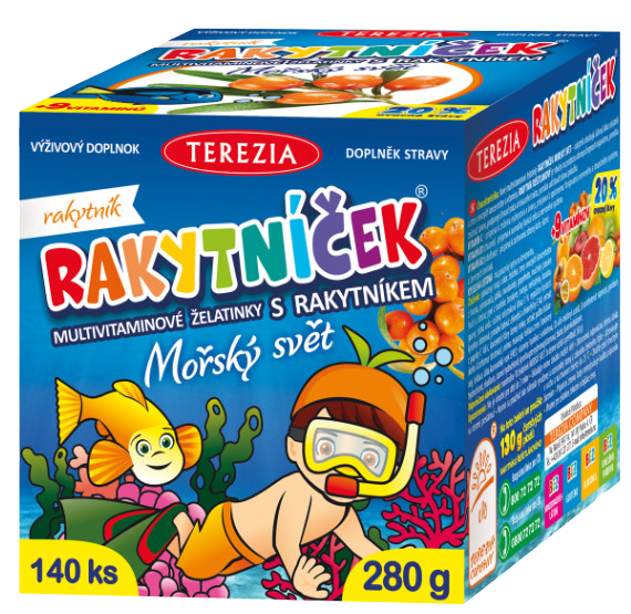 Terezia RAKYTNÍČEK MOŘSKÝ SVĚT multivitamínové želatinky 140 ks