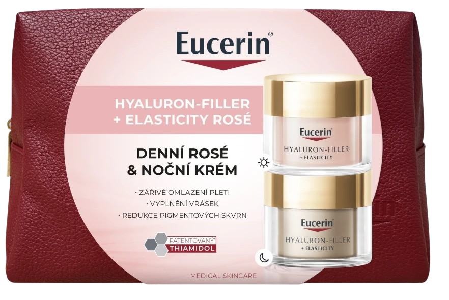 Eucerin Hyaluron-Filler + Elasticity Rosé denní SPF30 + noční krém 2x50 ml koupíte na Pilulka.cz