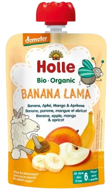 Holle BIO Pyré - Banana Lama - banán, jablko, mango a meruňka 100 g