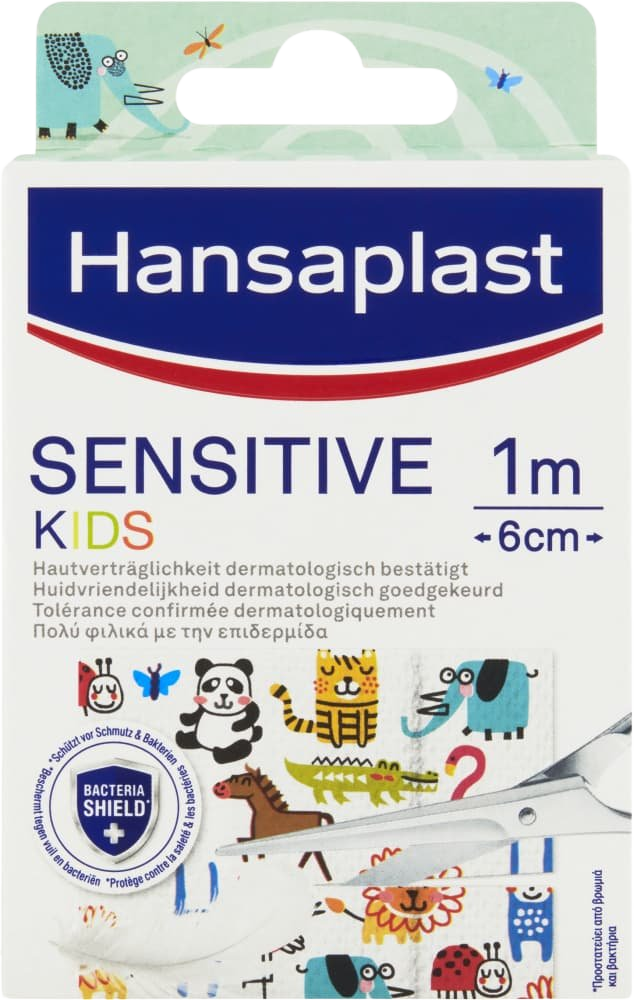 HANSAPLAST Sensitive Kids zvířátka dětské náplasti 1 m x 6 cm