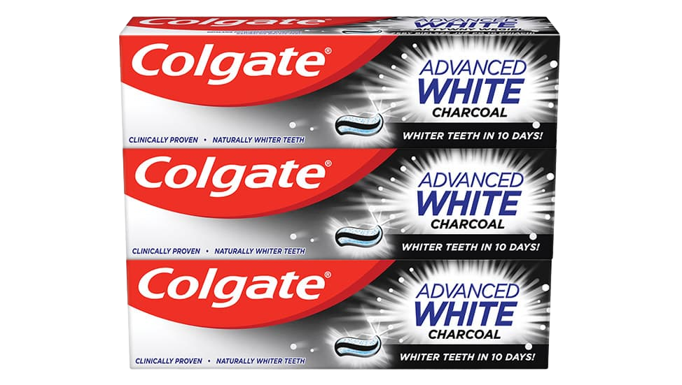 Colgate Advanced White Charcoal Zubní pasta 3 x 75 ml