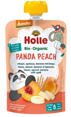 HOLLE Holle Bio Panda Peach kapsička – broskev s meruňkou, banánem a špaldou 100g 100 g