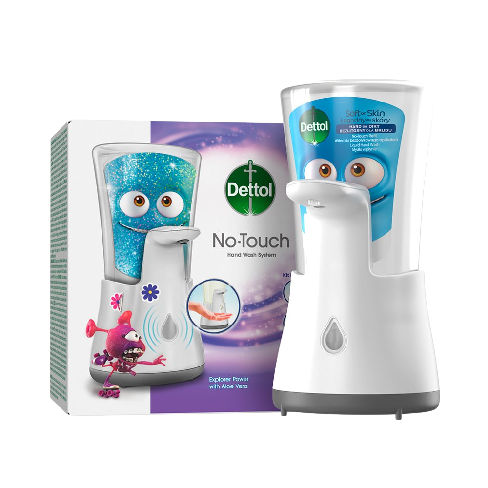 DETTOL Kids Bezdotykový dávkovač mýdla Dobrodruh 250ml