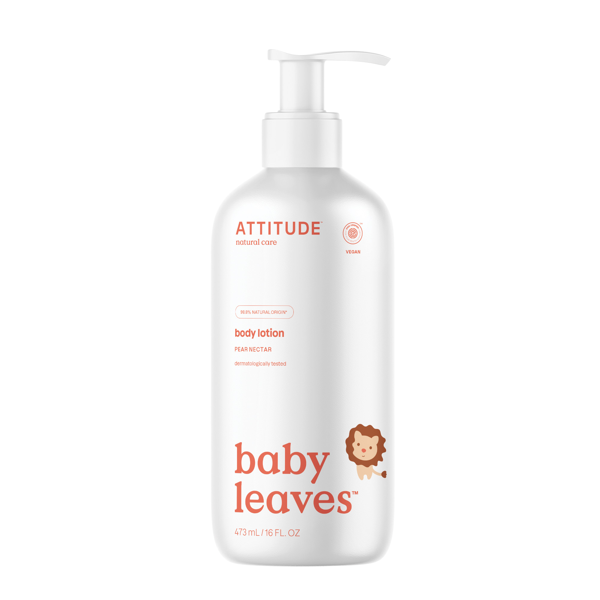 ATTITUDE Baby leaves dětské tělové mléko s vůní hruškové šťávy 473 ml