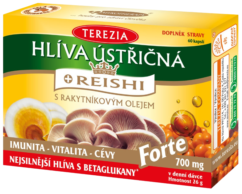 TEREZIA Hlíva ústřičná s REISHI FORTE 60 tobolek