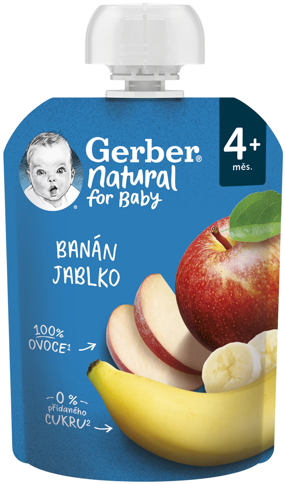 GERBER Natural kapsička banán a jablko 90 g