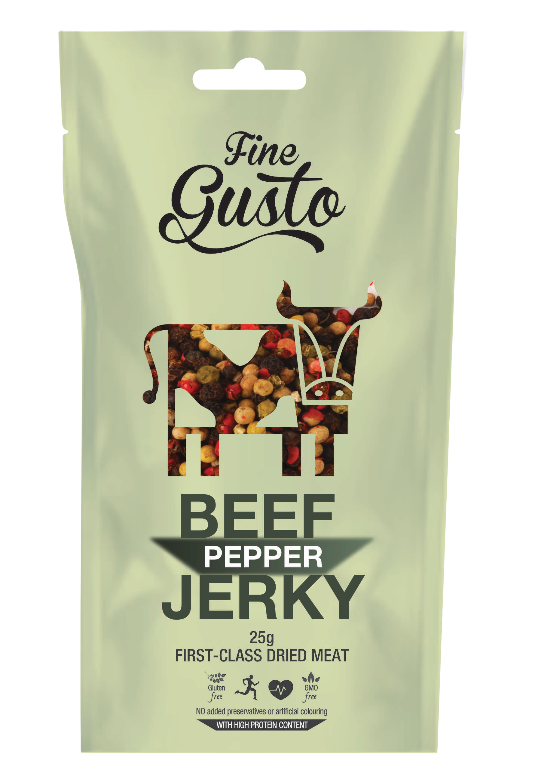FINE GUSTO Hovězí Jerky pepř 25 g