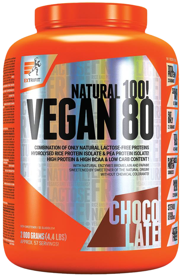 EXTRIFIT Vegan 80 čokoláda 2000 g