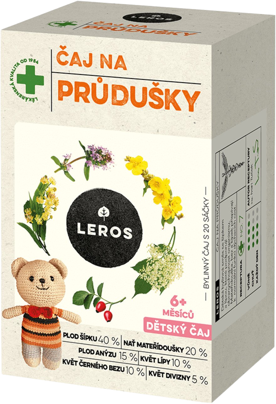 Leros Dětský čaj na průdušky 20 x 1.5 g