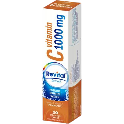 Revital C vitamin 1000 mg pomeranč 20 šumivých tablet