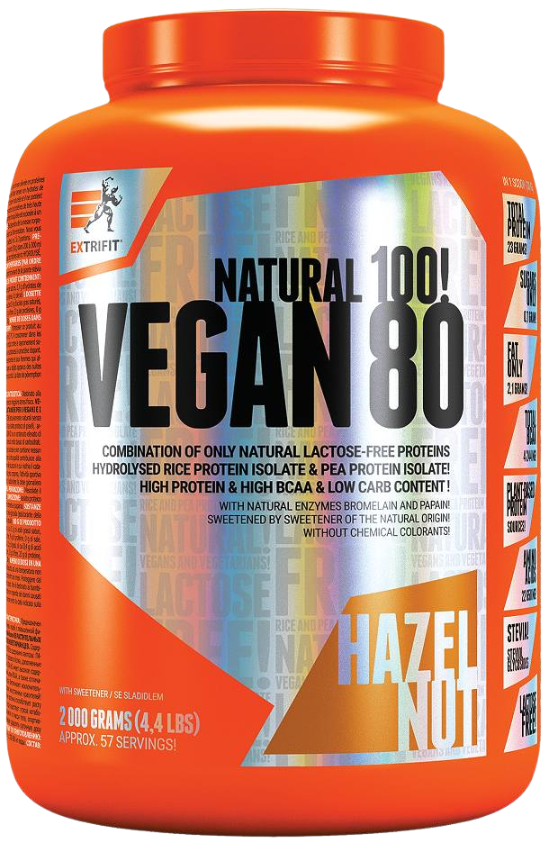 EXTRIFIT Vegan 80 lískový oříšek 2000 g