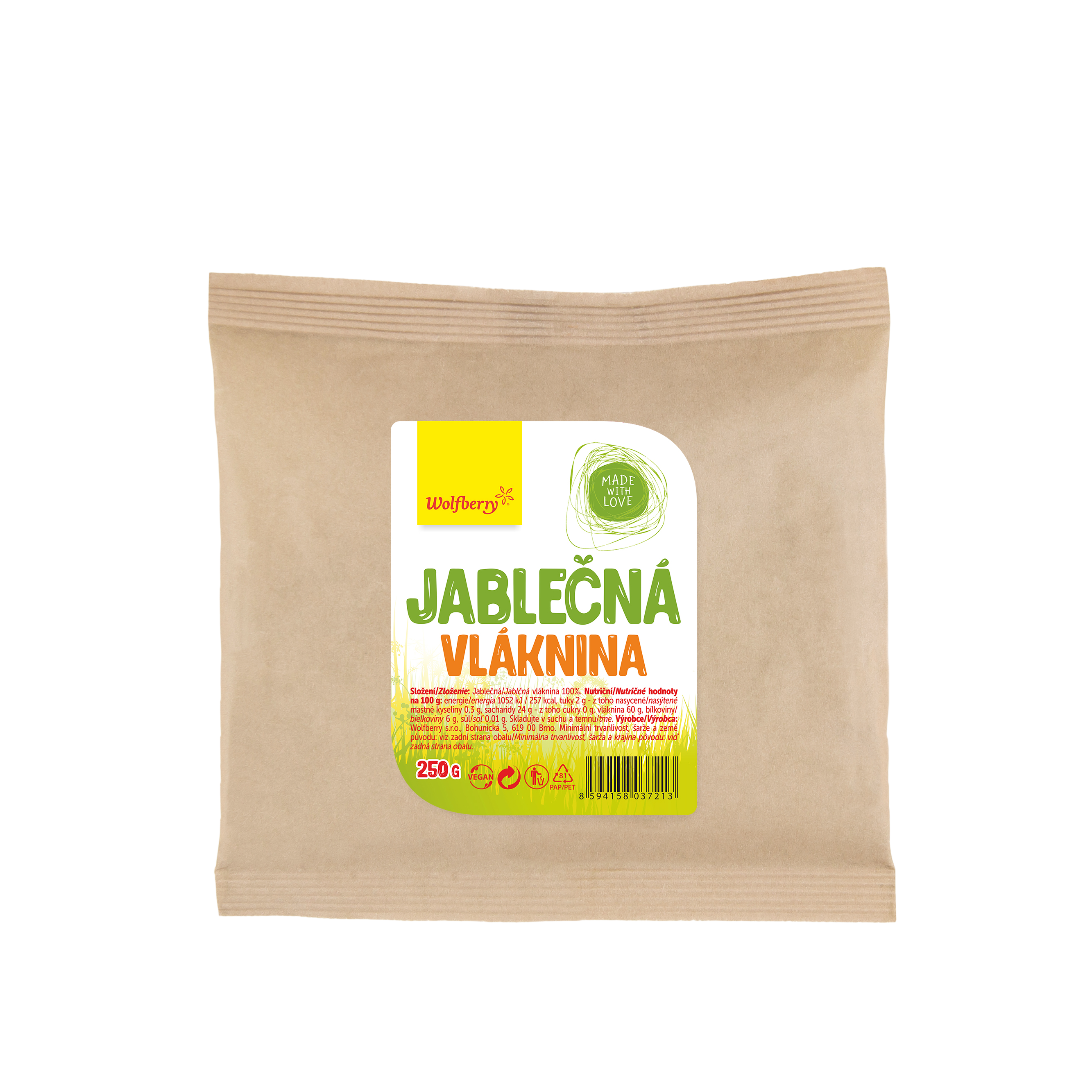 WOLFBERRY Jablečná vláknina 250 g