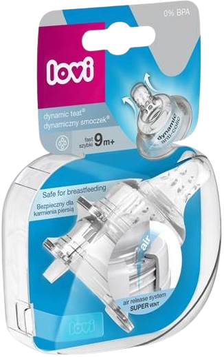 LOVI Dudlík Anti Vent rychlý 9m+ 2 ks