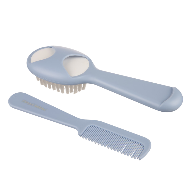 CANPOL BABIES Hřeben a kartáč modrý 2 ks