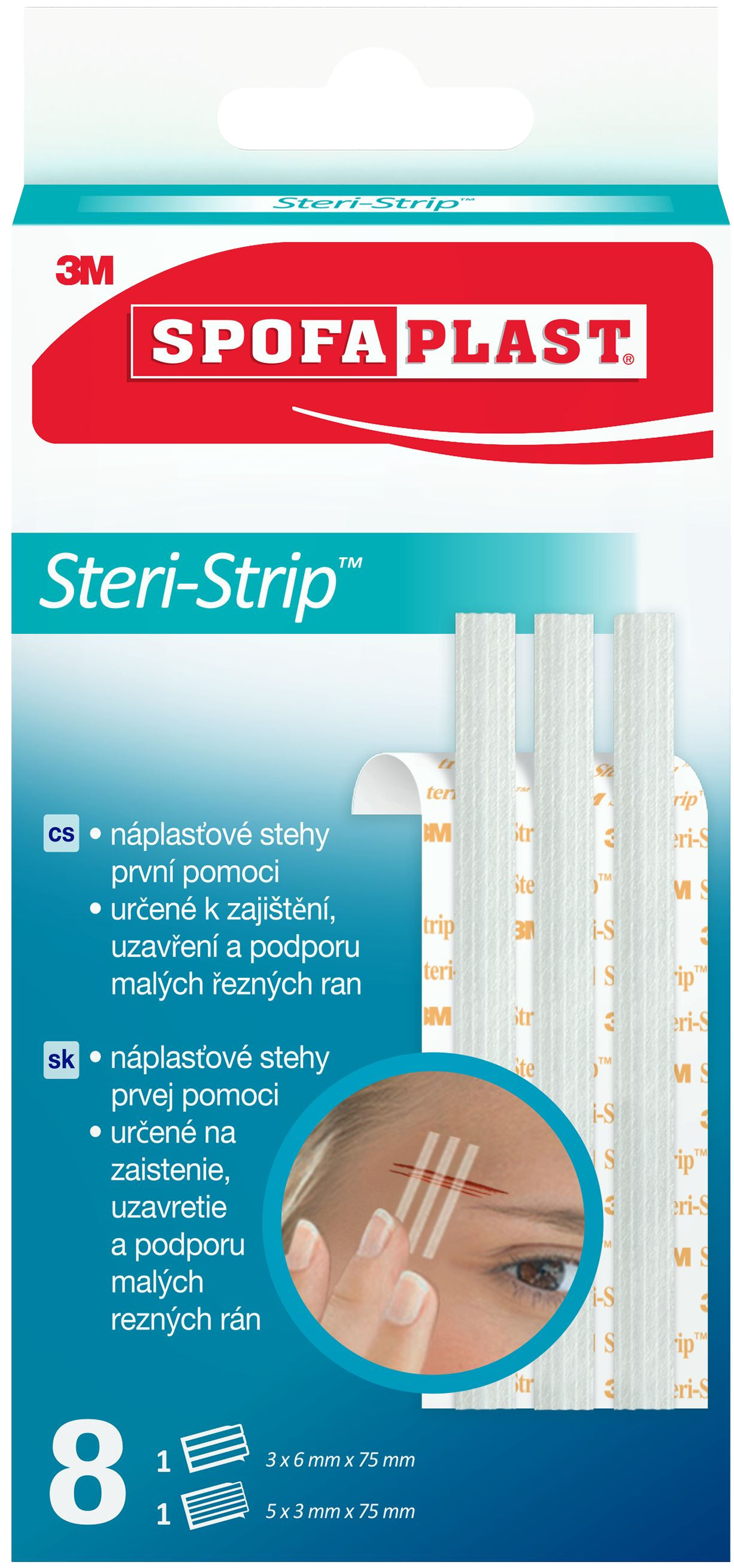 Spofaplast 801 Steri-Strip Náplasťové stehy 8 ks