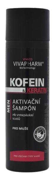 VIVAPHARM Kofeinový šampon pro muže s keratinem 200 ml
