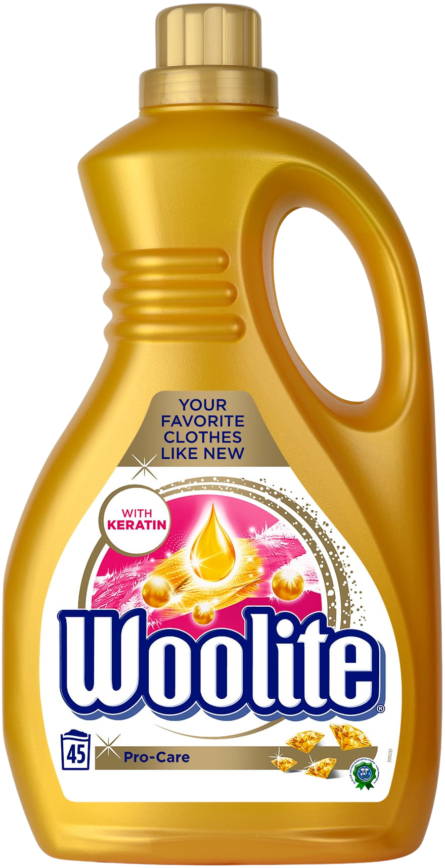 WOOLITE Keratin Therapy Pro-Care na všechny druhy prádla, tekutý prací přípravek s keratinem 2.7 l