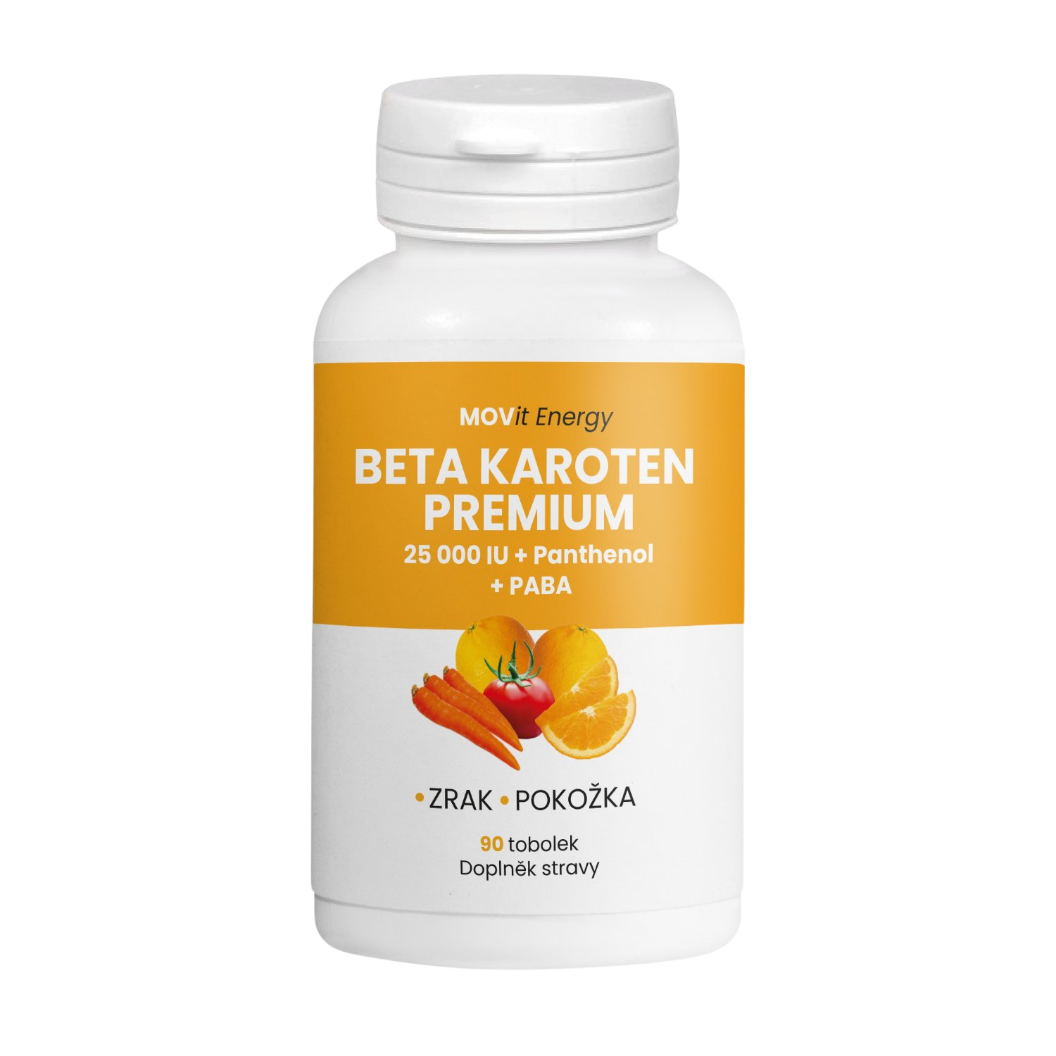 MOVIT ENERGY Beta karoten PREMIUM 25 000 IU + Panthenol + PABA 90 tobolek