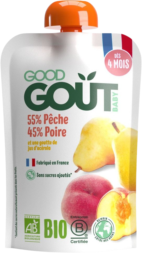 GOOD GOÛT BIO Broskev s hruškou 120 g