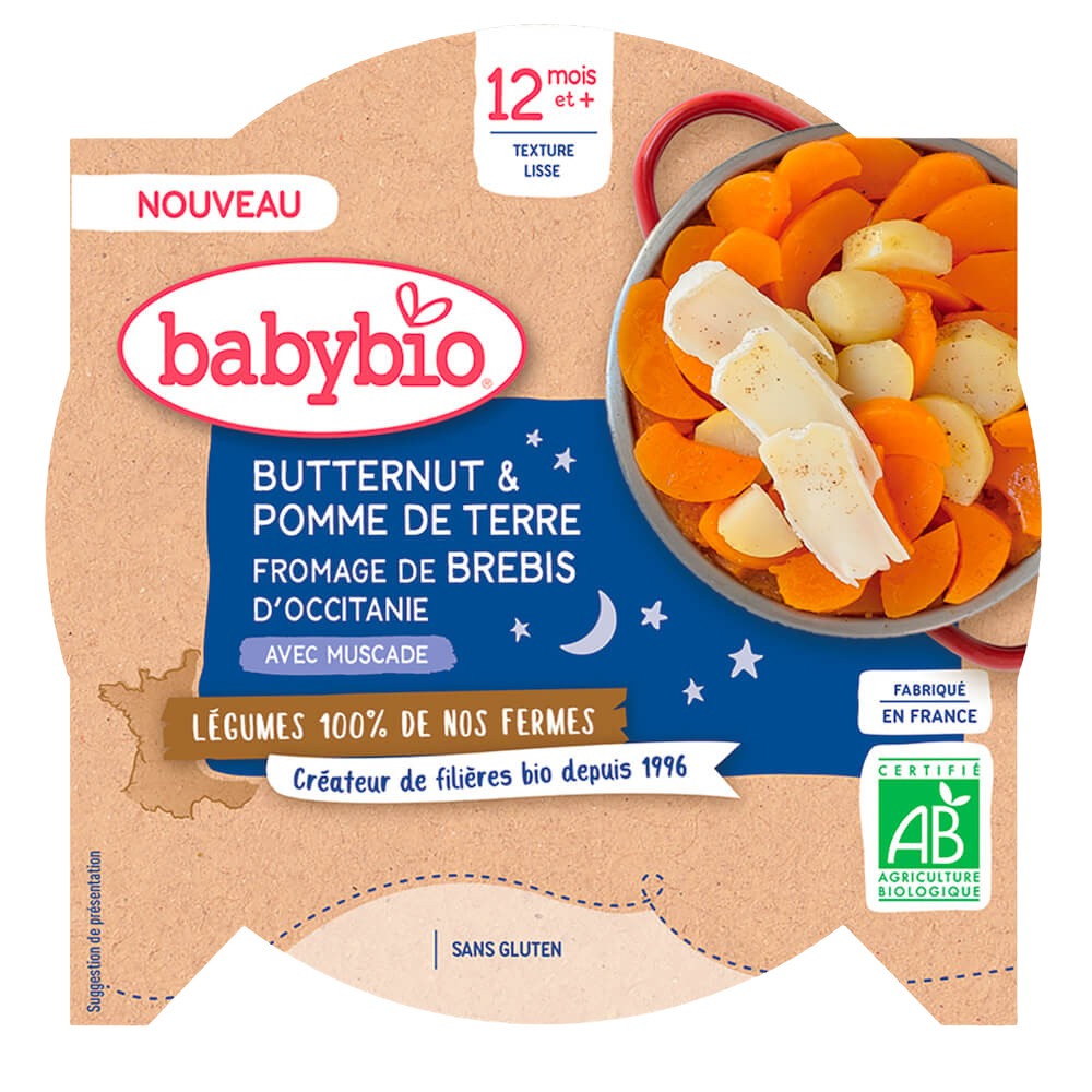 Babybio Brambory, máslová dýně a ovčí sýr 230 g