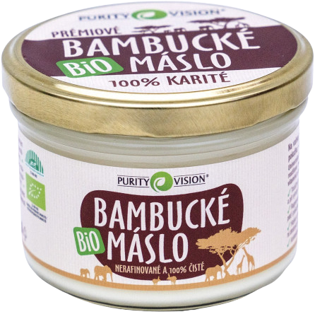 Purity Vision Fair Trade Bambucké máslo BIO 200 ml